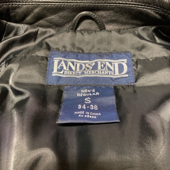 Lands end leather coat - Picture 4 of 4